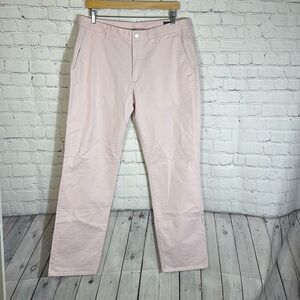 Bonobos Mens Khaki Straight Fit Pink Chino  Pants W36 L32‎